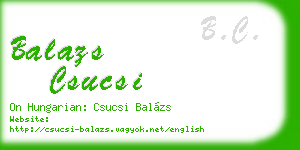 balazs csucsi business card