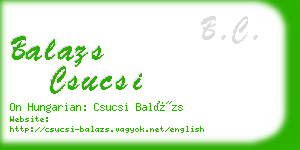 balazs csucsi business card